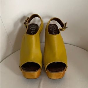 Jeffrey Campbell Havana Last Yellow Wood Wedges